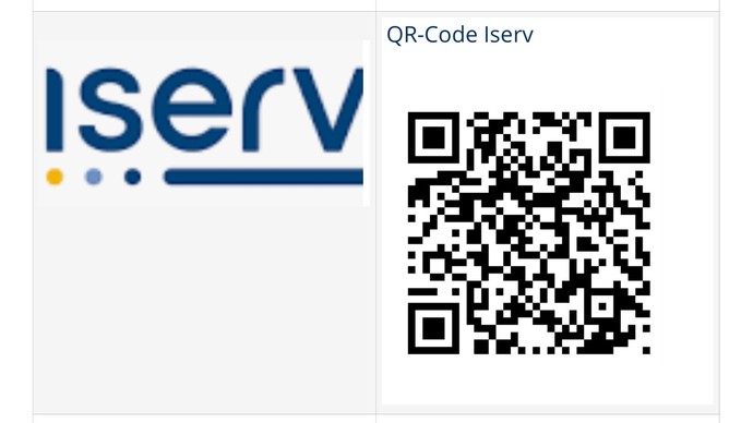 IServ Logo und QR-Code des Ravensberger IServ